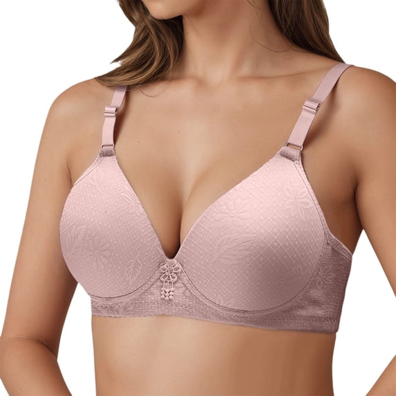 Bras for Women,Full Coverage Wireless Bras Plus Size Support Comfort Non Padded Breathable Soft Cup Everyday Wear,Sports Bras for Women,Light Purple,42