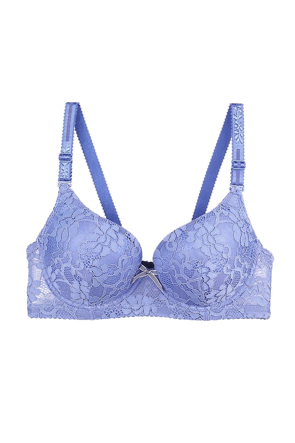 Bras for Women,Lace Bralette For Women Plus Size Underwire Bra With Push Up Support Lift And Shape Design Soft Comfortable Everyday Wear,Sports Bras for Women,Blue,A