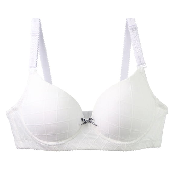 Bras for Women,Lace Front Underwire Bra with Shaping Cups Adjustable Shoulder Straps and Front Button Closure for Comfortable All-Day Support,Sports Bras for Women,White,75B