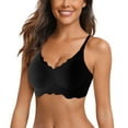 thumbnail image 1 of Bras for Women Medium Support Bra Women's Seamless No Underwire Yoga Sleep Bra Buttery Soft Full Coverage T-Shirt Bra with Scalloped Edges Convertible Straps & Push-Up Gathering, 1 of 4