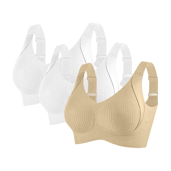 Bras For Women Multipack Value Wirefree Seamless Comfort Push Up Bra ...