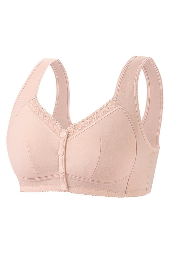 Bras for Women Non Wired Padded Front Fastening Post Surgery Full Coverage Back Support Posture Bra Racerback Plus Size Lift Up Everyday Sports Bras Women Size S-3XL
