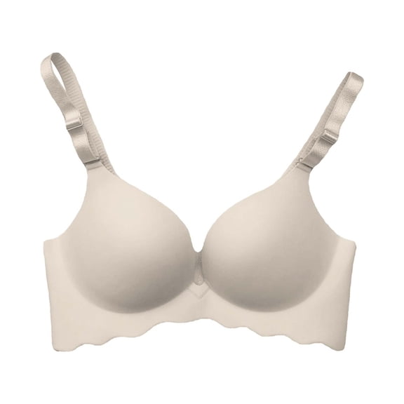 Bras for Women Pack Under 5$ - Beige Bras for Women Pack Hontri High Support Bras for Women Adjustable Strap Full Coverage up Bras Comfortable No Underwire Wireless Bras