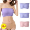 thumbnail image 1 of Bras for Women Plus Size 3 PC Bandeau Bras Women Stretch Plus Size Stra Bra Bralettes Non Padded Stretch Top Tube Bras for Women Girls Breathable and Comfortable Tube Stra Bras for Women, 1 of 3