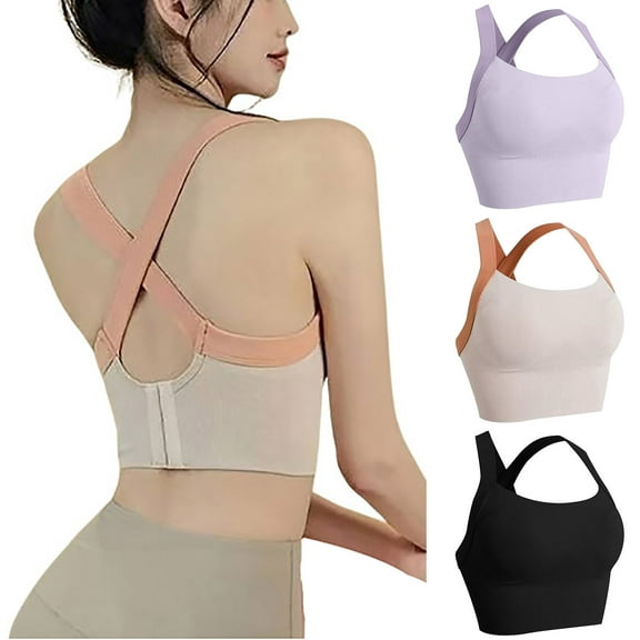 Bras for Women Plus Size Front Closure Full Coverage No Underwire Bras for Seniors Comfort Wireless Front Close Push up Bras with Back Support Lace Sleeping Everyday Bras