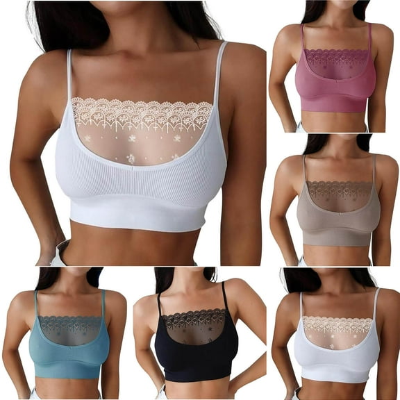 Bras for Women Plus Size Front Closure Full Coverage No Underwire Bras for Seniors Comfort Wireless Front Close Push up Bras with Back Support Lace Sleeping Everyday Bras