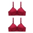 thumbnail image 1 of Tbopshirt Bras for Women Plus Size,Wirefree Padded Bra Push Up,Embroidered Glossy Comfortable Breathable Bra Underwear No Rims,Women's T-Shirt Bras, 1 of 8