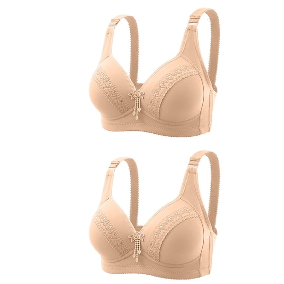 Tbopshirt Bras for Women Plus Size,Wirefree Padded Bra Push Up,Embroidered Glossy Comfortable Breathable Bra Underwear No Rims,Women's T-Shirt Bras