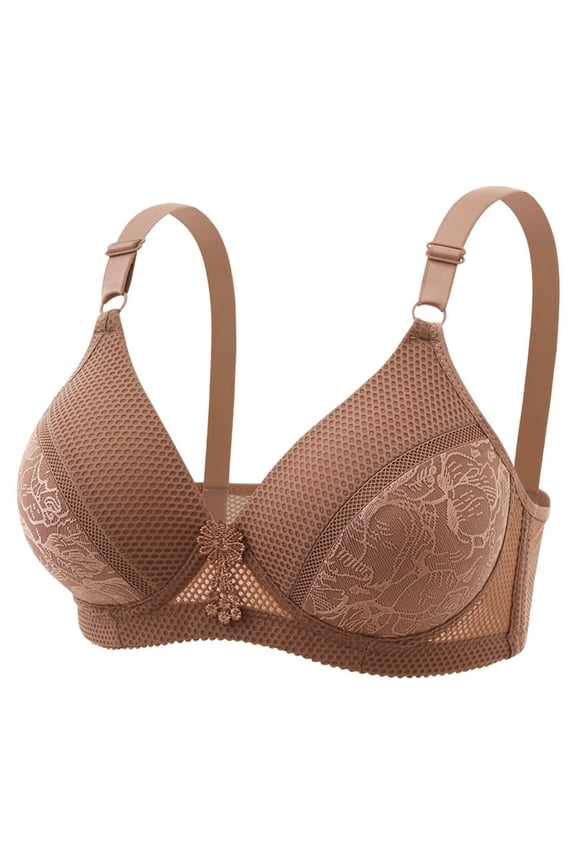 Bras for Women Plus Size,Wirefree Padded Bra Push Up,Sexy Bra Without Steel Rings Medium Cup Large Size Breathable Gathered Underwear,Women's T-Shirt Bras