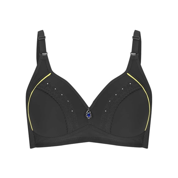 Tbopshirt Bras for Women Plus Size,Wirefree Padded Bra Push Up,Woman's Embroidered Glossy Comfortable Breathable Bra Underwear No Rims,Women's T-Shirt Bras