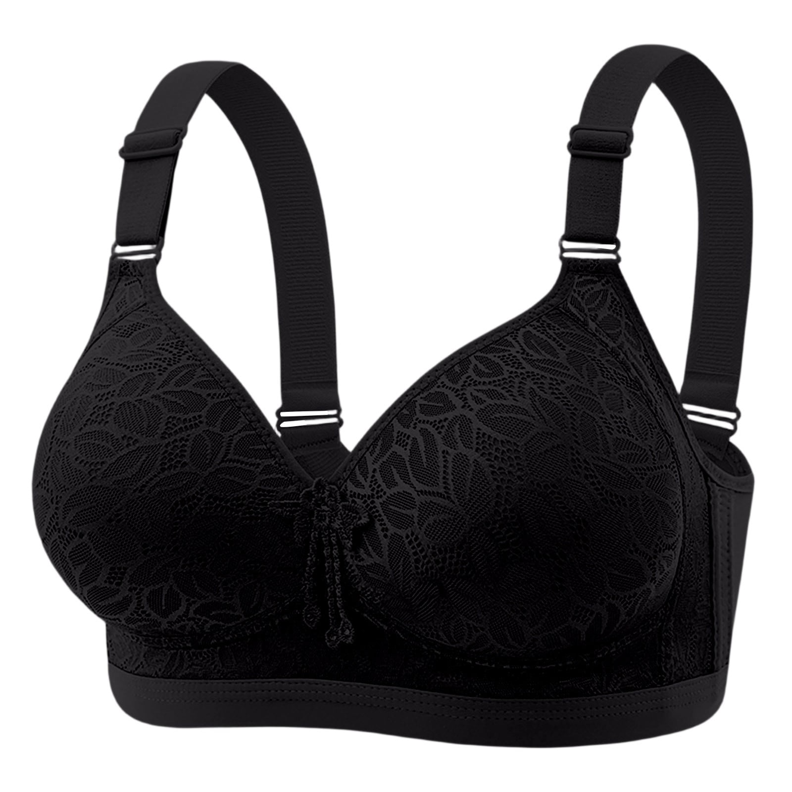 Bras, Women'S Plus Size Wirefree Full Coverage Lace Comfort Bra With ...