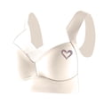 thumbnail image 1 of Bras, Women'S Plus Size Wireless Vest-Style Thin Adjustable Support Bra With Side Cinching & Accessory Breast Gathering, Comfort Everyday Wear, Heart Embroidery Bras Padded (48, White) ZMTing, 1 of 3