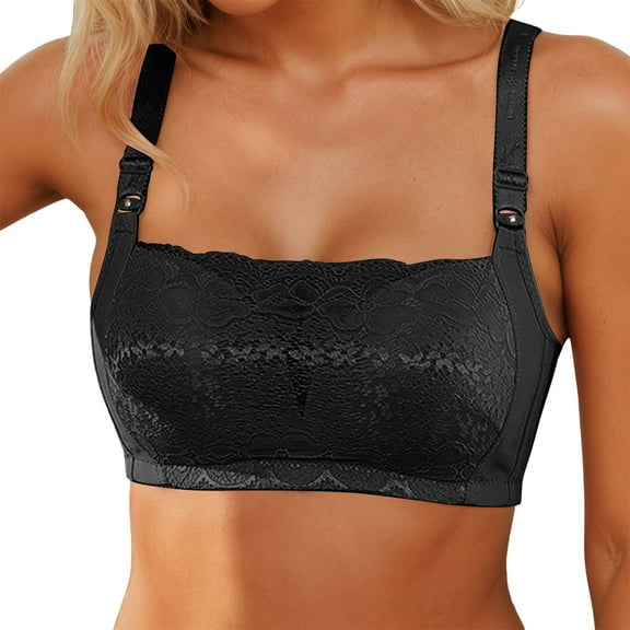 Bras for Women,Seamless Lace Bralette For Women Plus Size Supportive Everyday Bra Lightweight Shaping Design Comfortable No Steel Ring,Sports Bras for Women,Black,38