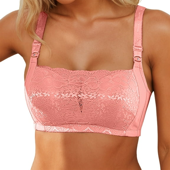 Bras for Women,Seamless Lace Bralette For Women Plus Size Supportive Everyday Wear Lightweight Comfort Shaping Design Without Underwire,Sports Bras for Women,Pink,34