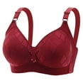 thumbnail image 1 of Bras for Women,Seamless Lift Up Plus Size Bra Full Cup Push Up Bra With No Underwire Retraction and Sag Bra Cover for Enhanced Comfort and Support,Sports Bras for Women,Red,48, 1 of 8