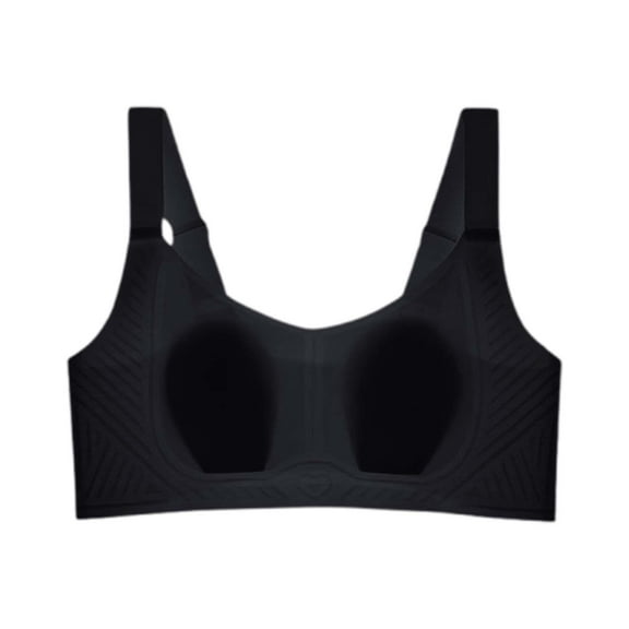 Bras for Women,Seamless Thin Rabbit Ear Bra Breathable Fabric Push Up Soft Support Minimizing Large Cup Summer Underwear,Sports Bras for Women,Black,L