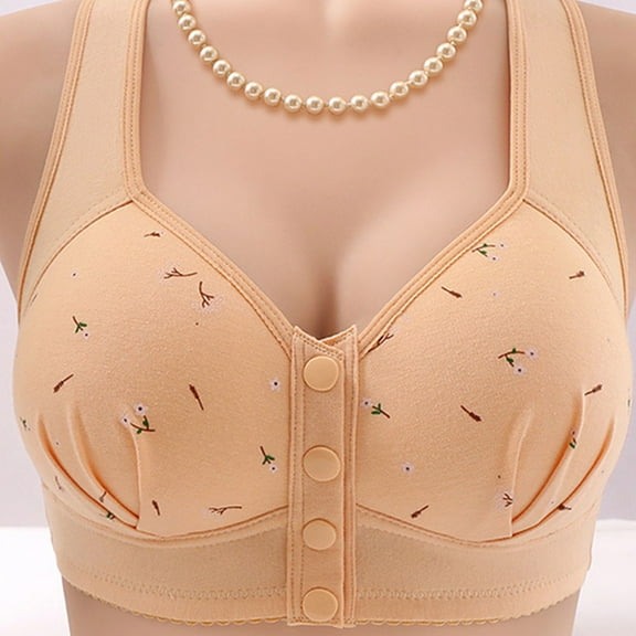 Bras For Women Sexy Push Up Wireless Solid Color Underwear Adjustable Breathable Comfort Support Anti Drop Bra, T-Shirt Bras with No Show Seams, Bras for Post Mastectomy Recovery