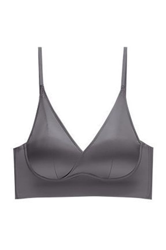 Bras for Women Spring Summer Solid Color V Neck Triangle Cup Built In Print Thin Strap Pullover Racerback Tank Style Bra for Daily Wear Bras for Women