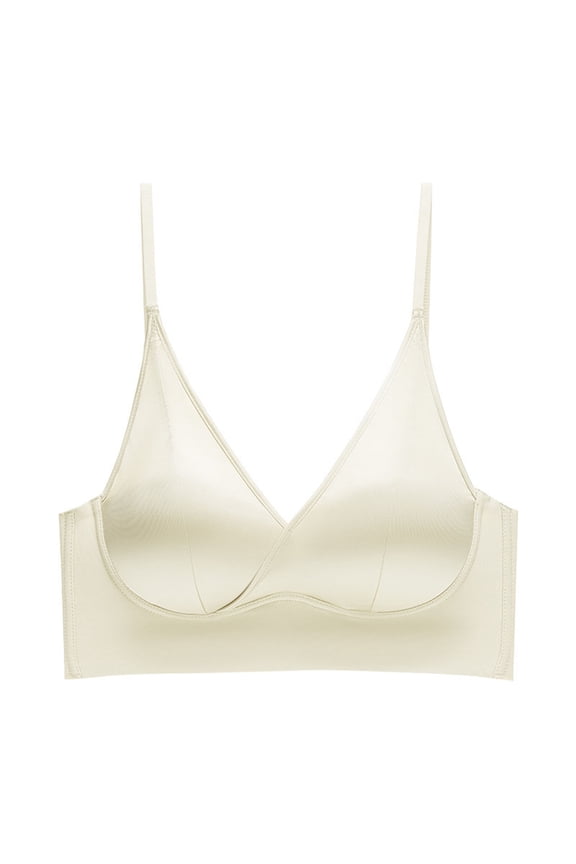Bras for Women Spring Summer Solid Color V Neck Triangle Cup Built In Print Thin Strap Pullover Racerback Tank Style Bra for Daily Wear Bras for Women