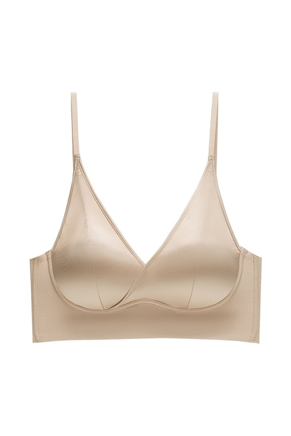Bras for Women Spring Summer Solid Color V Neck Triangle Cup Built In Print Thin Strap Pullover Racerback Tank Style Bra for Daily Wear Bras for Women
