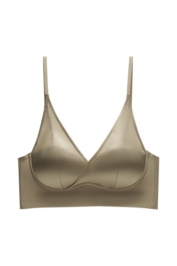 Bras for Women Spring Summer Solid Color V Neck Triangle Cup Built In Print Thin Strap Pullover Racerback Tank Style Bra for Daily Wear Bras for Women