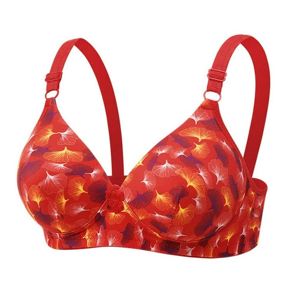 Bras for Women Supportive Wireless Push Up Bra Full Coverage No Underwear Seamless Plus Size for Older Women Plus Size Everyday Bra Comfortable T shirt Bras