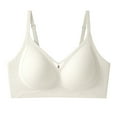 thumbnail image 1 of Bras for Women Supportive Wireless Push Up Bra Ndbuld Women's Solid Color Backless Sexy Seamless Push-Up U-Shaped Beautiful Back Underwear Everyday Bras White L, 1 of 3