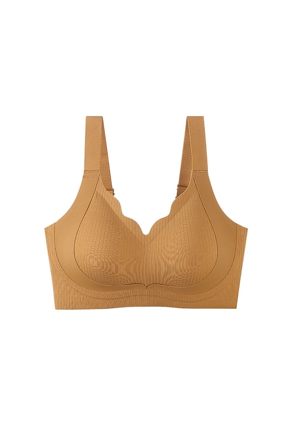Bras for Women No Underwire One Piece Seamless Bra Push Up Adhesive Full Coverage Shelf Bralettes Ultra Comfort Soft No Riding Up T-Shirt Bra 18 Hour Full-Coverage Bras
