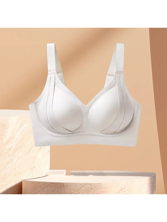 Bras for Women No Underwire Solid Seamless Push Up Comfort Thin Breathable Soft Support Side Shaping Daily Bra for All Day Wear Wireless Bras for Women