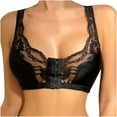 thumbnail image 1 of Womens Bras Underwire Woman Bra Without Underwire Vest Large Lace Size Lingerie Bras V-Neck Lightly Lined Bra Feature Hook and Eye Closure T- Bra Shirt Style Y-104 XXL, 1 of 4