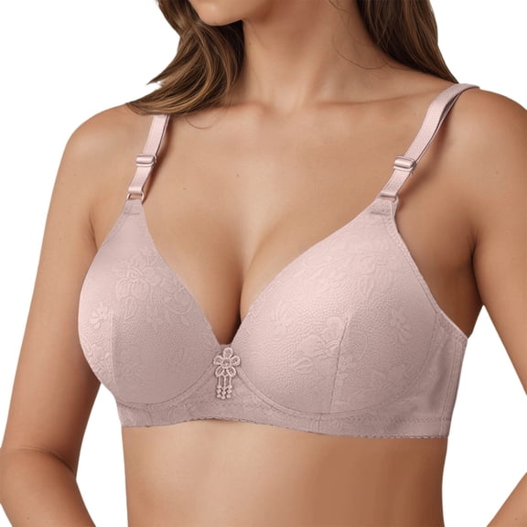 Bras for Women,Wirefree Bras For Women Comfortable Support Non Padded Everyday TShirt Bra Soft Cup Full Coverage Seamless Underwear,Sports Bras for Women,Light Purple,38
