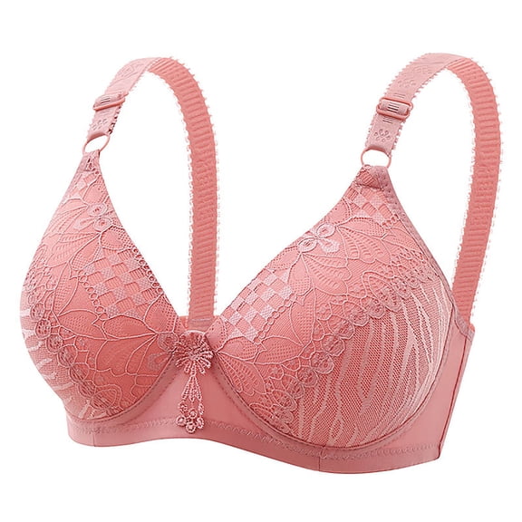 Bras for Women,Wireless Lace Bralette For Women Full Coverage Comfort Lift Support Adjustable Breathable Plus Size Back Shaping Underwear,Sports Bras for Women,Pink,36