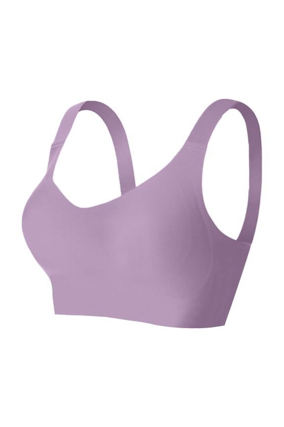 Bras for Women Wireless Supportive Full Coverage Bra Correction Anti Sagging Lingerie Polyester Spandex Bra All-Day Comfort for Daily & Yoga Wear M Size Sports Bras for Women