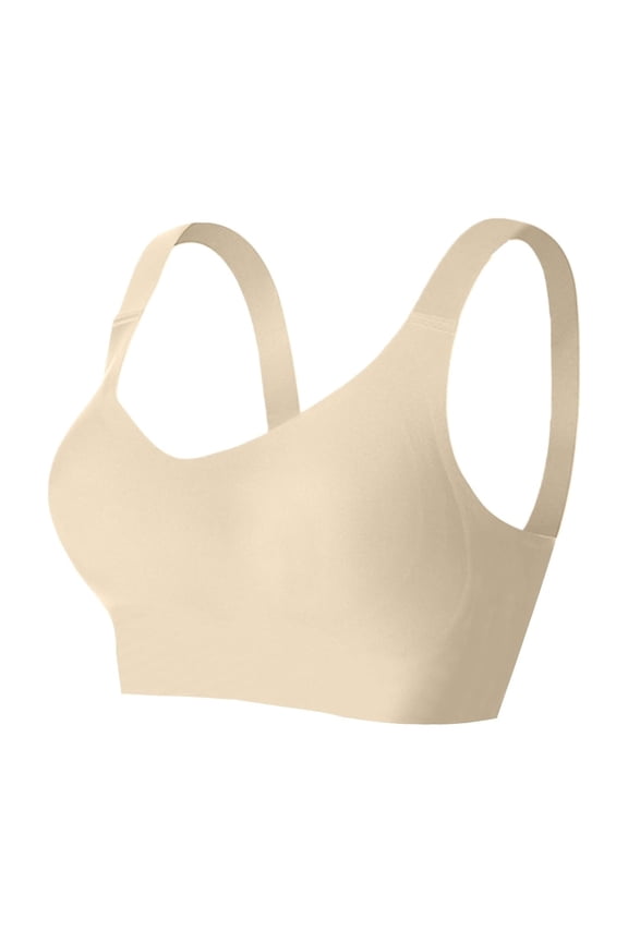 Bras for Women Wireless Supportive Full Coverage Bra Correction Anti Sagging Lingerie Polyester Spandex Bra All-Day Comfort for Daily & Yoga Wear Xl Size Sports Bras for Women