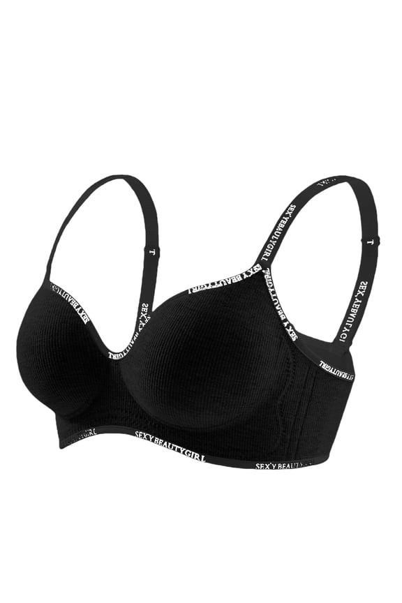 Bras for Women Wireless Supportive Full Coverage Bra Lightweight Correction Anti Sagging Bra Soft Polyester Spandex Lingerie for Everyday Casual Wear M Size Sports Bras for Women