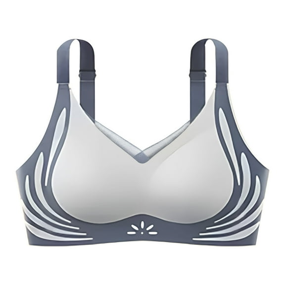 Bras for Women, Women's High Support Full Coverage Racerback Sports Bra Women Fashion Seamless Contrast Sponge Underwear Soft Support Comfortable Breathable Fixed Cup Bra High Impact Workout