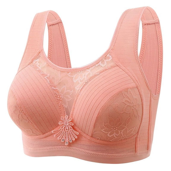 Bras for Women, Women's High Support Full Coverage Racerback Sports Bra Women's Bra Soild Color Underwear Bra Everyday Underwear High Impact Workout with Removable Pads & Wide Straps