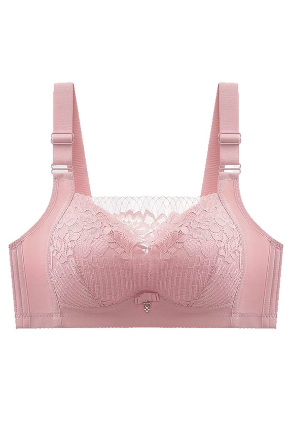 Bras for Women, Women's High Support Full Coverage Racerback Sports Bra Women's Solid Color Lace-stitched Breathable Everyday Bra High Impact Workout with Removable Pads & Wide Straps