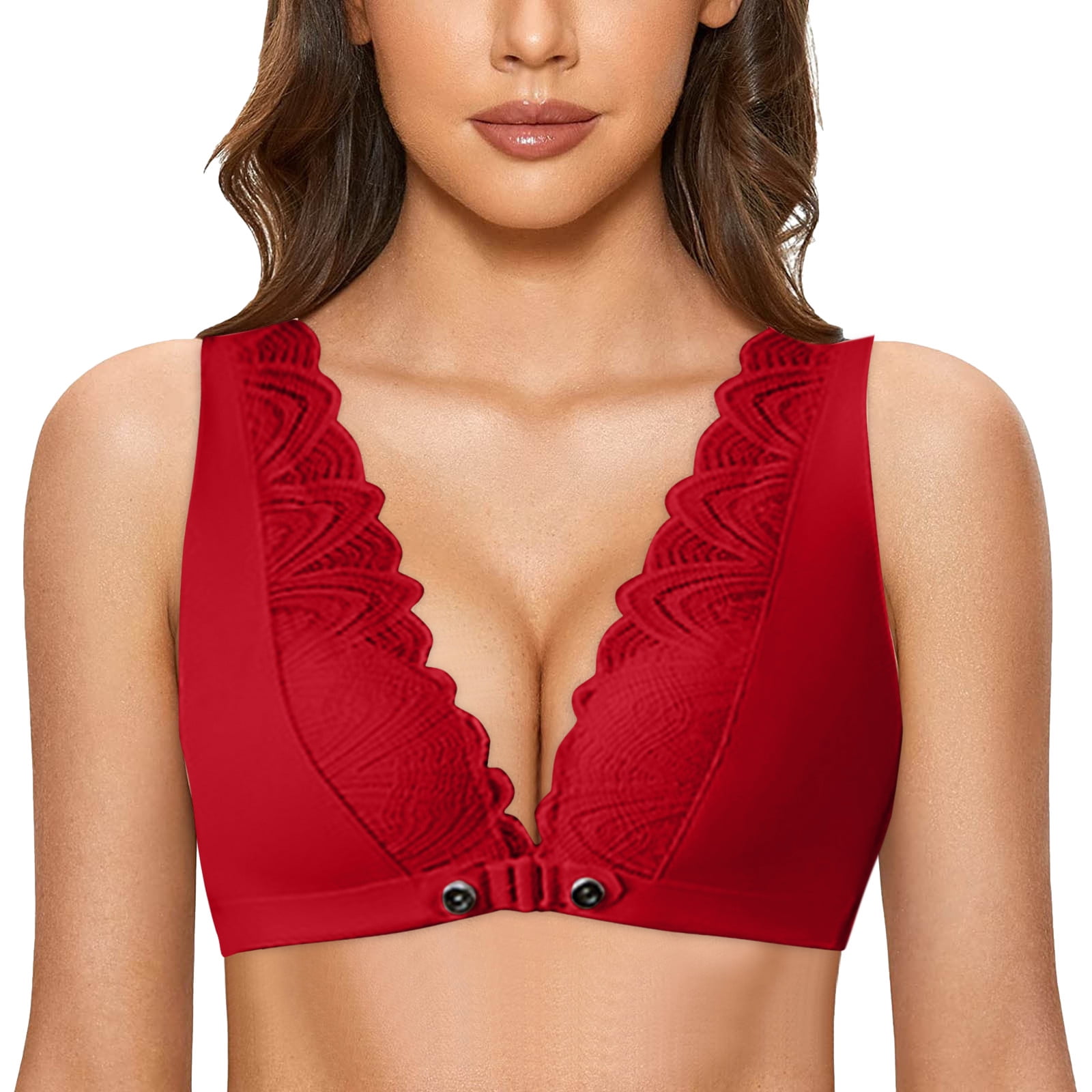 Bras For Women Womens Front Button Lingerie Push Up Seamless Beautiful bras-for-women-womens-front-button-lingerie-push-up-seamless-beautiful