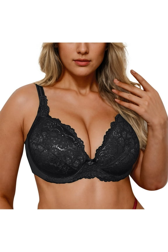 Bras Womens Everyday Bras Bras for Women Underwire Women's E Cup Flower Embroidery Thin Style Ventilate Bra Steel Rim