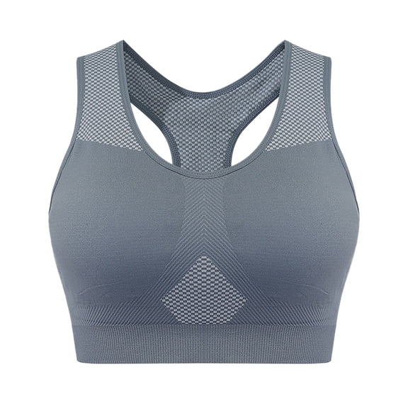Bras for Elderly Women Pullover Bra Feature V-Neck Training Bra Style W-1948 Gray L