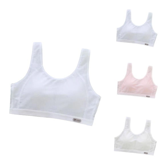 Bras for Girls No Underwire Bra for Girls Girls Underwear Training Bras for Teens - Comfortable Soft Solid Color Sports Bras for Active Girls