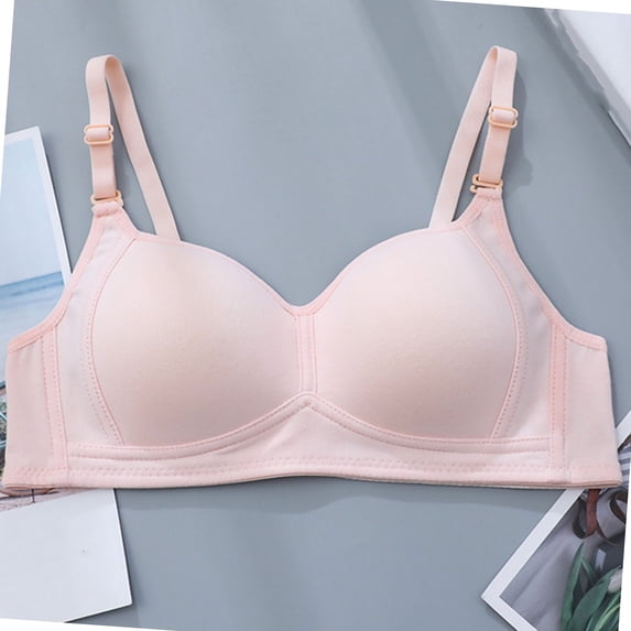 Bras for Girls Teen Girls Wireless Bra High School Student Women Gathered Sports Casual Support Bralettes with Adjustable Strap S