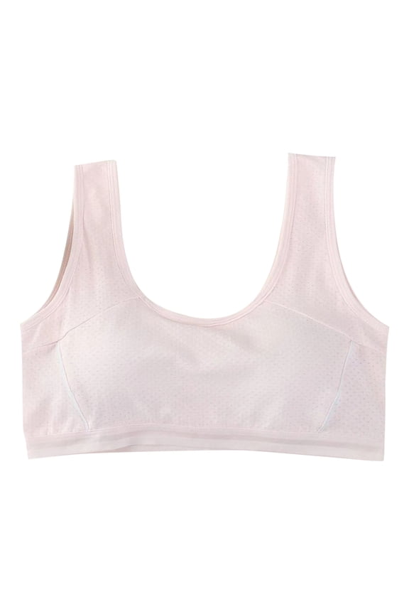 Bras for Kids Girls Peach Print Wire Free Soft Stretchy Bralettes Training Bras Bralettes Girls Bras Pink