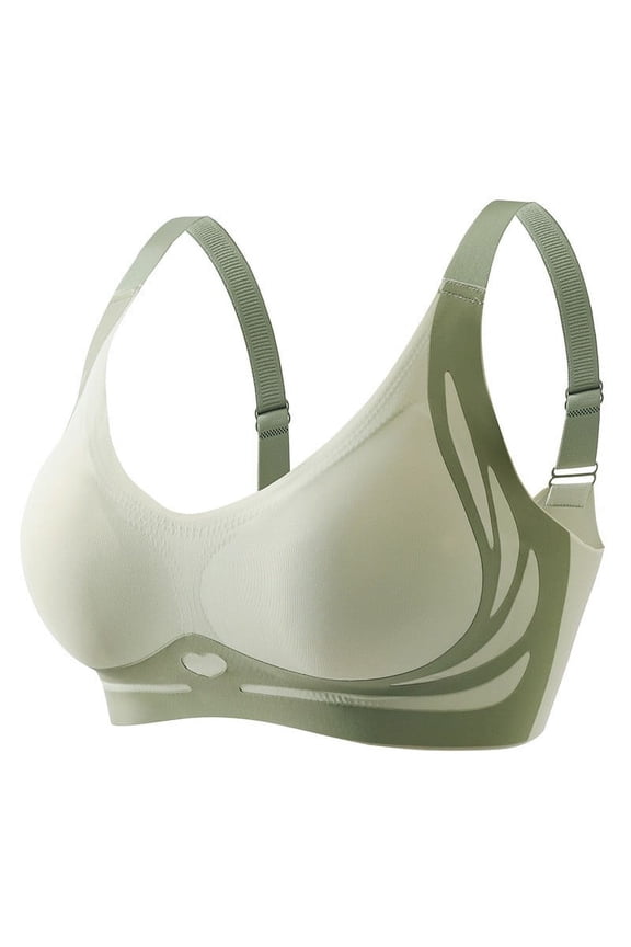Bras for Older Women! Comdrip Fitting Bra Wireless Bra Bra Fitting Anti Sagging Everyday Bras No Wire Bras for Women Green L