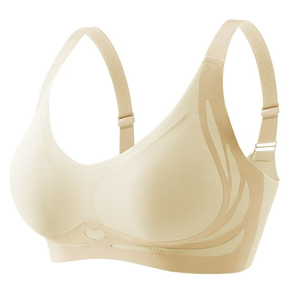 Bras for Older Women! Comdrip Fitting Bra Wireless Bra Bra Fitting Anti Sagging Everyday Bras No Wire Bras for Women White M