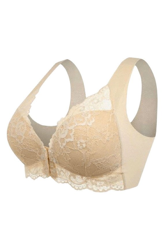 Bras for Older Women Front Close, 5d Shaping Push Up Seamless No Trace Beauty Back Sports Anti-Saggy Comfy Bra