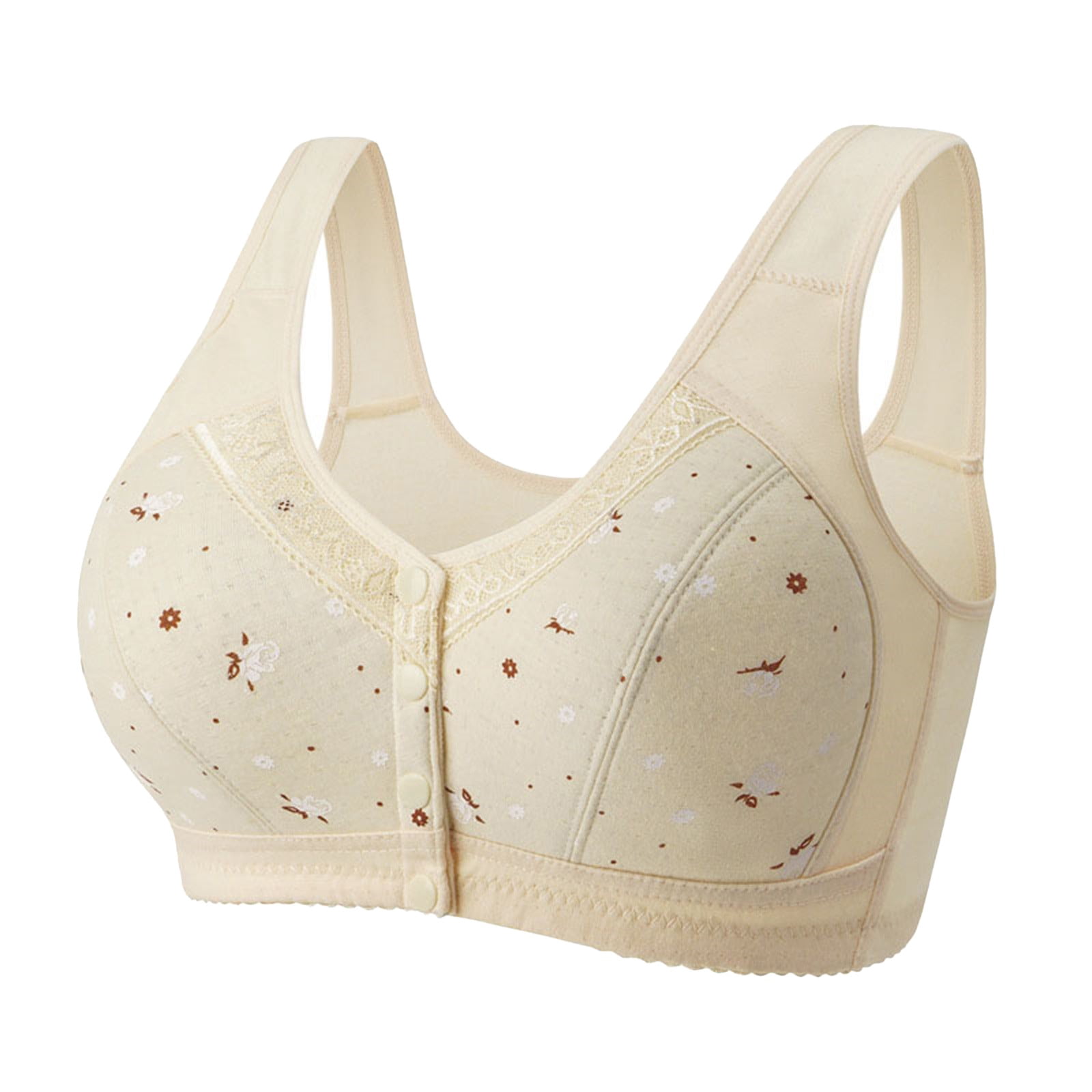 Bras for Older Women Front Closure No Underwire Bras Full Coverage ...