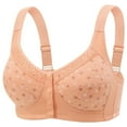 thumbnail image 1 of Bras for Older Women Front Closure Support, Plus Size Bras for Women, Padded Bra, Everyday Underwear Basic Sleeping Bra, Large Cup, 1 of 2