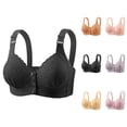 thumbnail image 1 of Bras for Older Women Front Closure Wide Strap Racerback Push Up Anti Sagging Wireless Bralettes Everyday Bra, 1 of 3